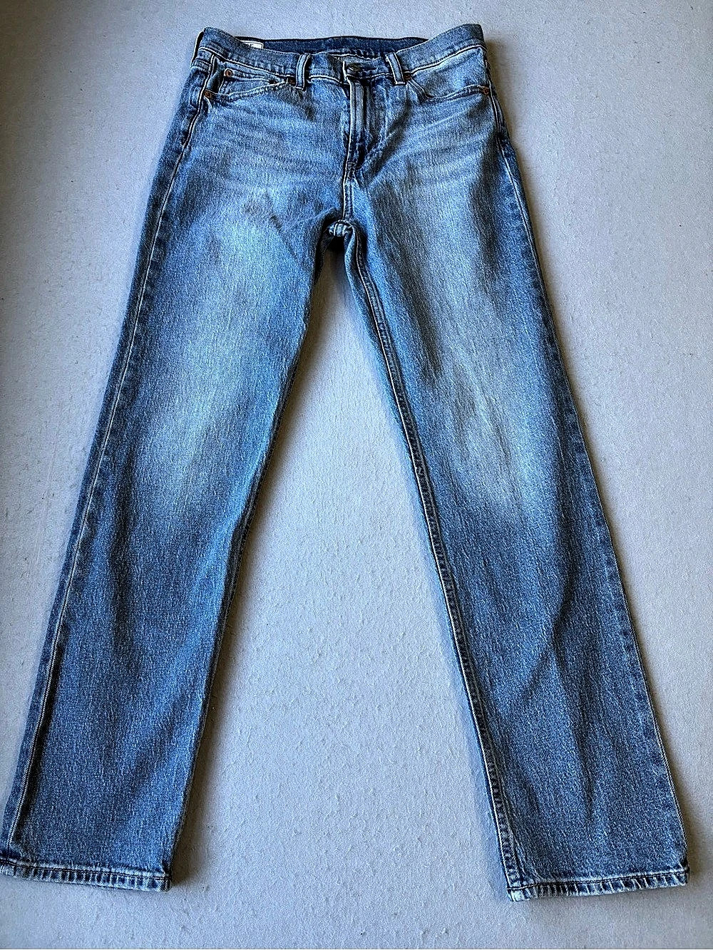 GAP '90s Straight High Rise Jeans in Medium Indigo Blue Waist 29/Size 8